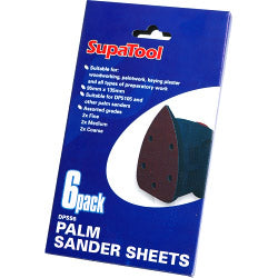 Hojas para lijadora de palma SupaTool de 6 piezas