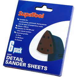 Feuilles de ponceuse de détail SupaTool, 6 pièces