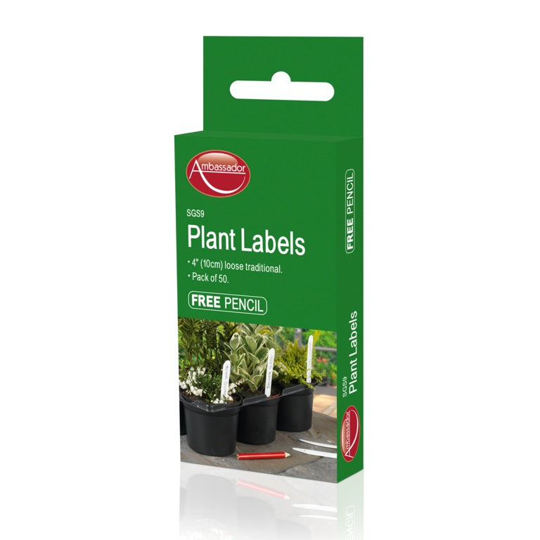 Ambassador Plant Labels & Pencil Pack 50 4"