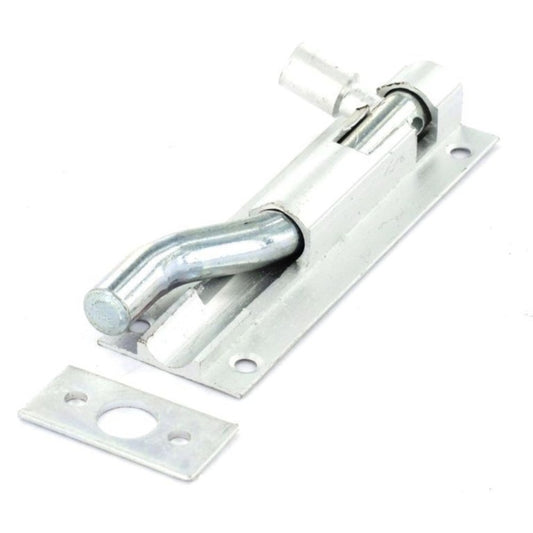 Perno de puerta con cuello de aluminio Securit de 1" de ancho y 100 mm