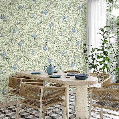 Belgravia Pomegranate Leaf  Wallpaper