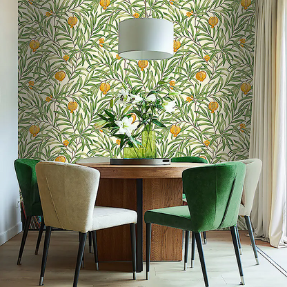 Belgravia Pomegranate Leaf  Wallpaper