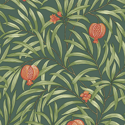 Belgravia Pomegranate Leaf  Wallpaper