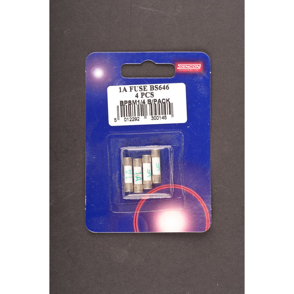 Dencon 1 Amp Fuse to BS646 Bubble Packed (4)