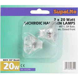 Lampes à réflecteur halogène SupaLite MR11 12v 20w faisceau 30¬∞