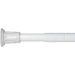 Croydex Barra telescópica para cortina de ducha, 8" 6', color blanco