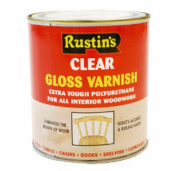 Rustins Polyurethane Gloss Varnish 500ml Clear