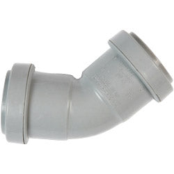 Polypipe Obtuse Bend Push Fit 45 grados 32 mm Gris