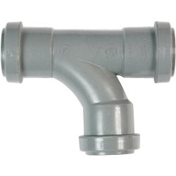 Té balayé Polypipe 91 1/4 degrés 40 mm gris