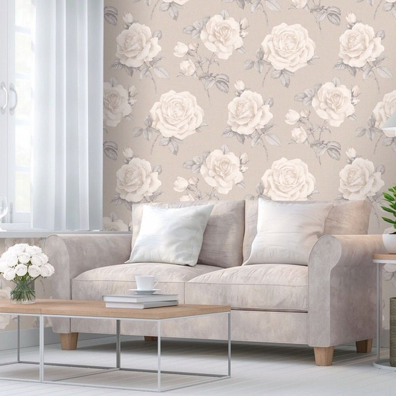 Belgravia Rosa Floral Wallpaper