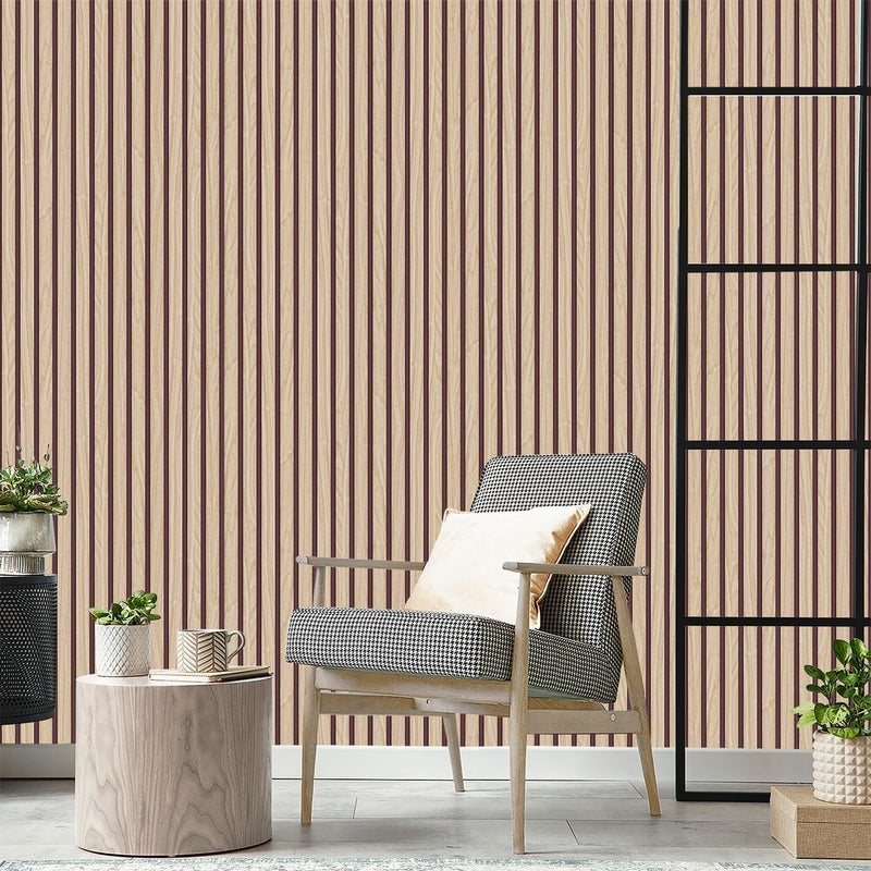 Belgravia Wood Slat Wallpaper