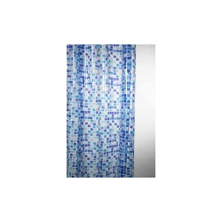 Blue Canyon Peva Shower Curtain 180 x 180cm Mosaic Blue